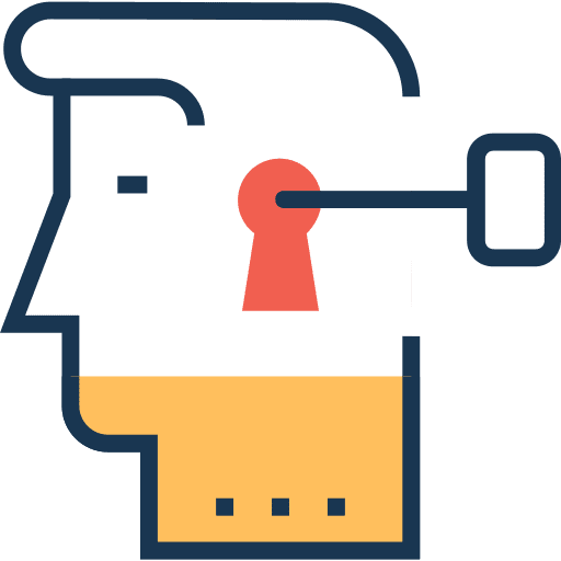 Secret seo head keyhole icon