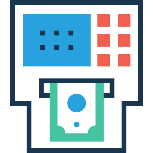 Atm atm cash point notes icon