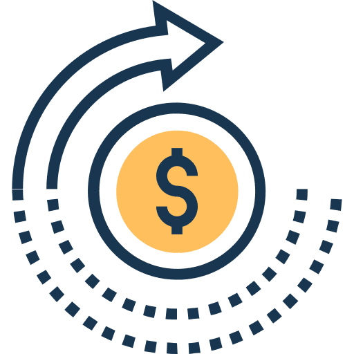 Coin currency cash money icon