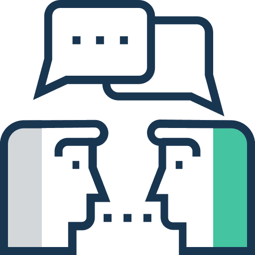 Conversation speech bubble multimedia communications icon