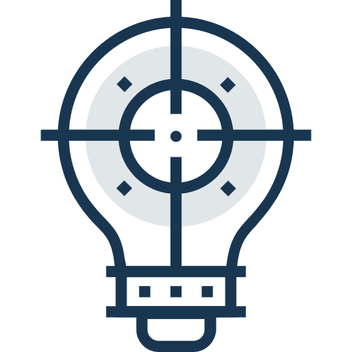 Idea define lightbulb seo and web icon