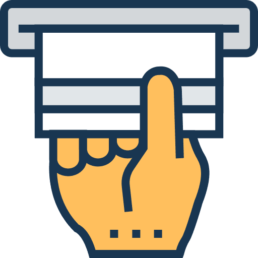 Atm business and finance card debit card icon