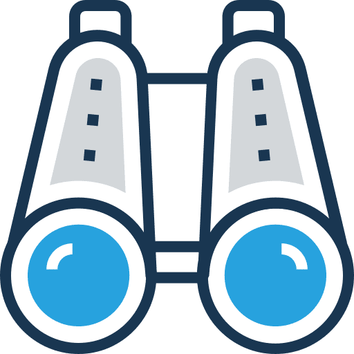 Binoculars eye tools and utensils business and finance icon