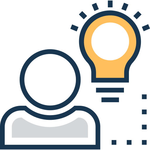 Idea seo and web illumination technology icon