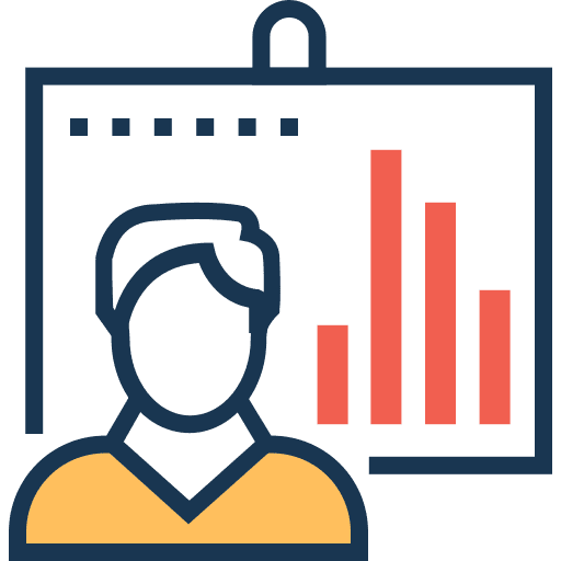 Presentation statistics chart finances icon