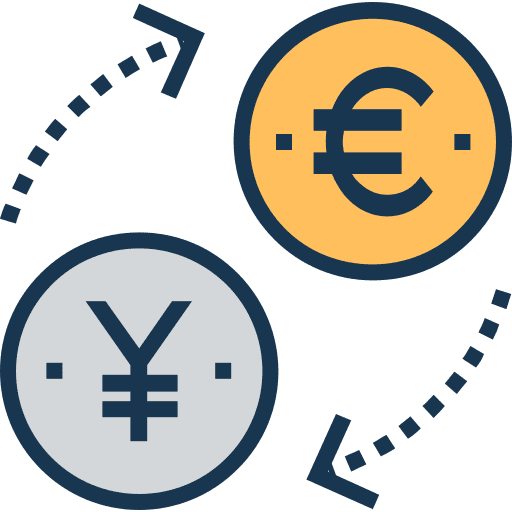 Exchange yen business commerce icon
