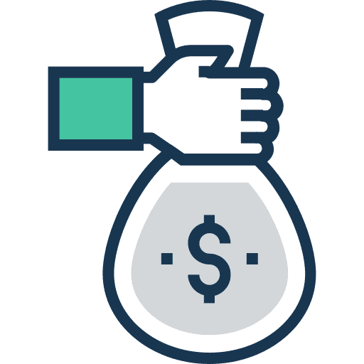 Money bag banking business currency icon