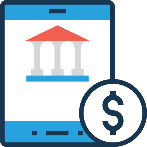 Smartphone communications mobile phone business and finance icon