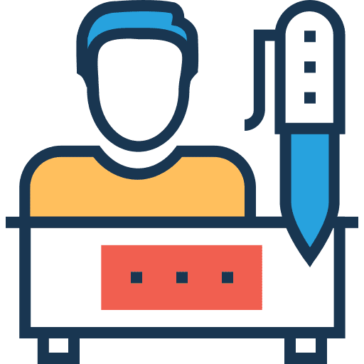 Desk employee humanpictos worker icon