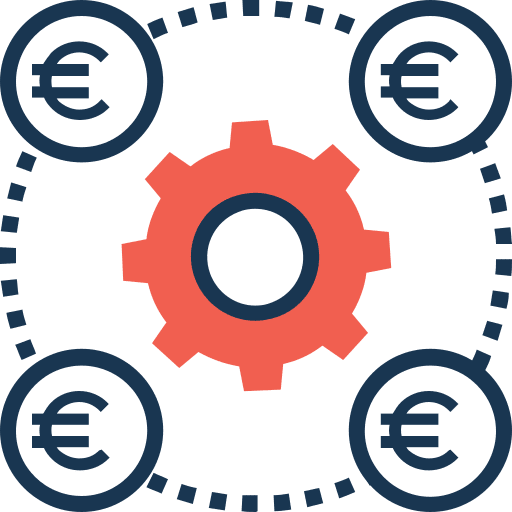 Euro business currency cash icon