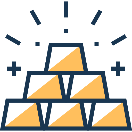 Gold ingot gold business business and finance icon