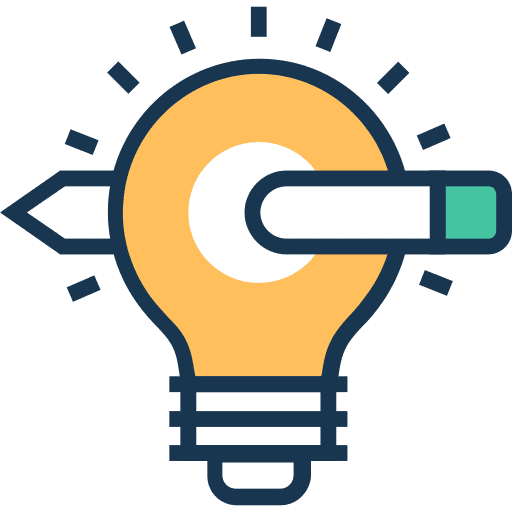 Idea invention create seo and web icon
