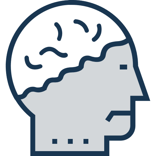 Thinking brainstorm head idea icon
