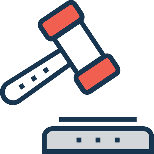 Auction bid judge law icon