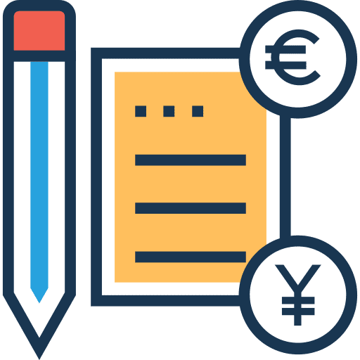 Contract business euro yen icon