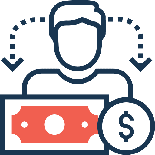 Money profession user businessman icon