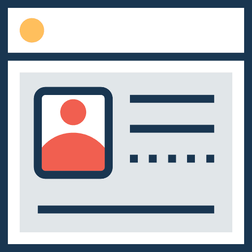 Profile web page profile interface icon