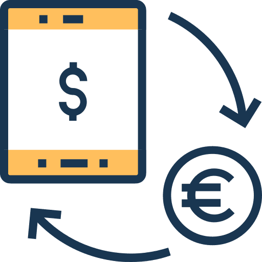 Smartphone cellphone business and finance mobile phone icon