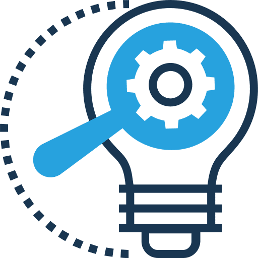 Idea ideas loupe magnifying glass icon