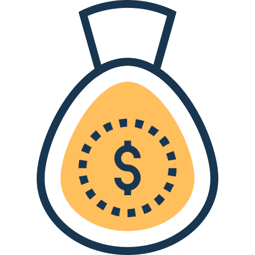 Money bag business and finance currency money icon