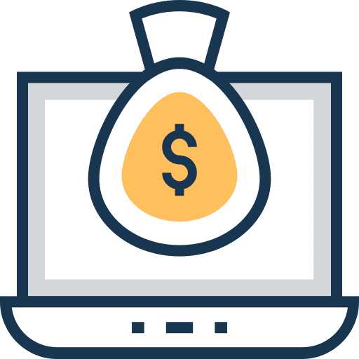 Money business business and finance seo and web icon