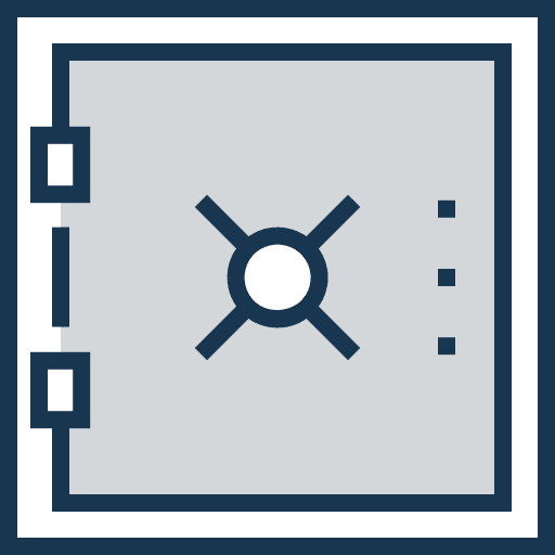 Safebox savings banking tools and utensils icon