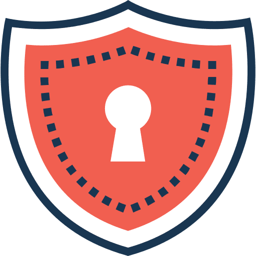 Shield defense antivirus secure icon