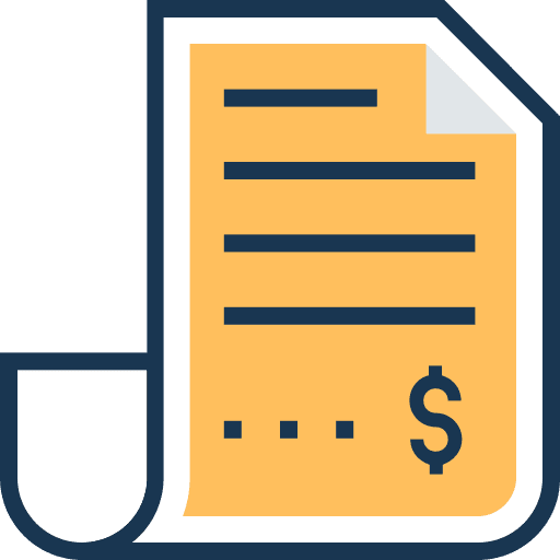 Contract interface patent certificate icon