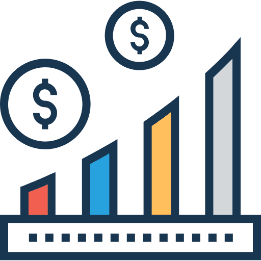 Profits bank dollar currency icon
