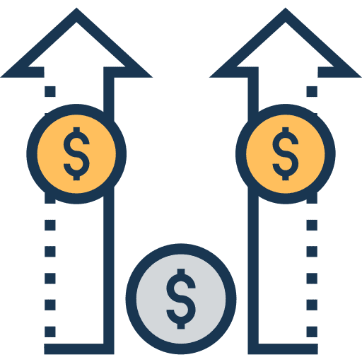 Profits business and finance growth profits icon
