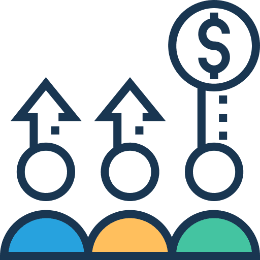 Profits seo and web businessman profits icon