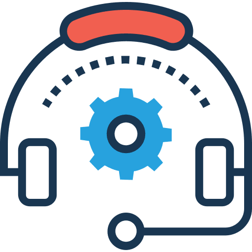 Headset communications customer service videocall icon