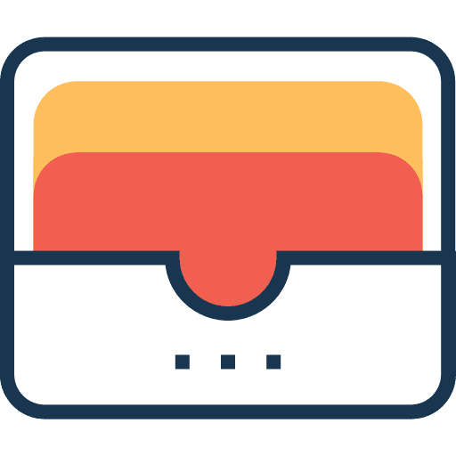 Inbox archive document office material icon