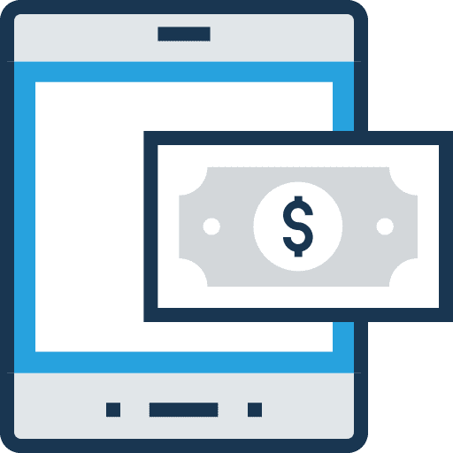 Tablet electronic payment method tablet icon