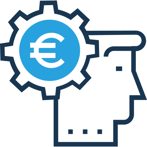 Thinking settings euro thinking icon