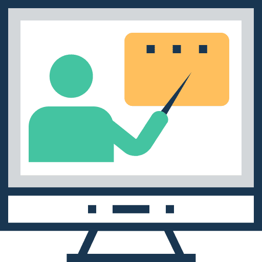 Tutorial computer monitor tutorial icon