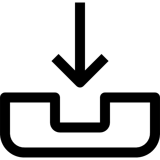 Inbox mail received communications icon