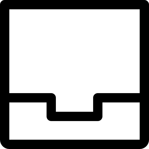 Inbox file storage office material icon