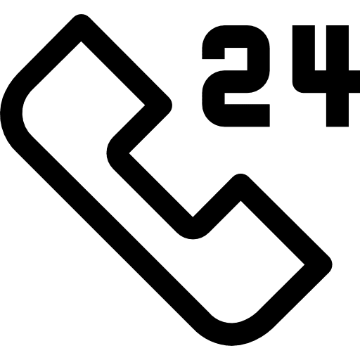 24 hours telephone call telephone communications icon