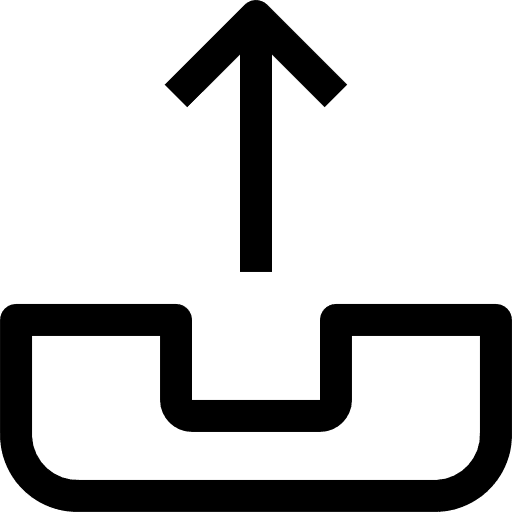 Outbox multimedia option up arrow outbox icon