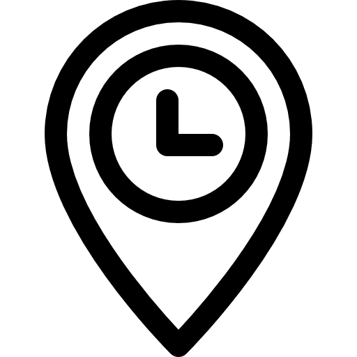 Location signs history map point icon