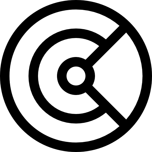 Radar place range technology icon