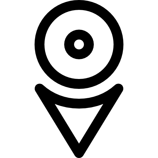 Direction maps and location orientation directional icon