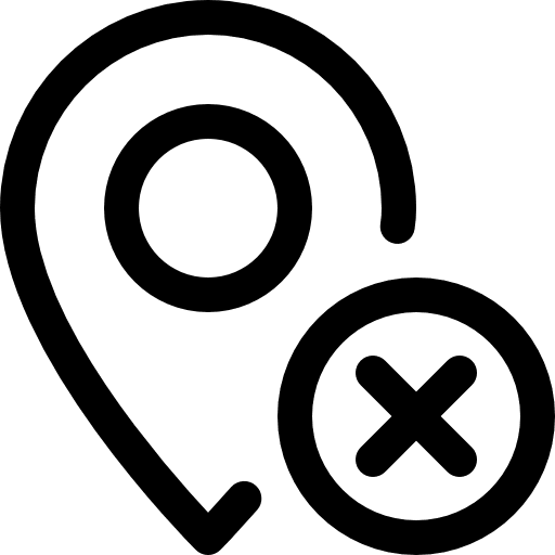 Location delete signs map point icon