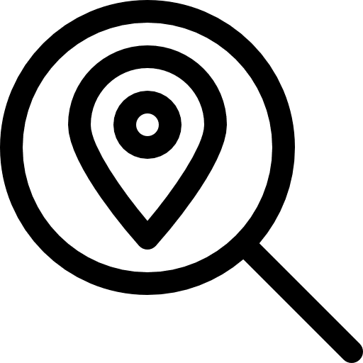 Location pointer interface magnifier icon