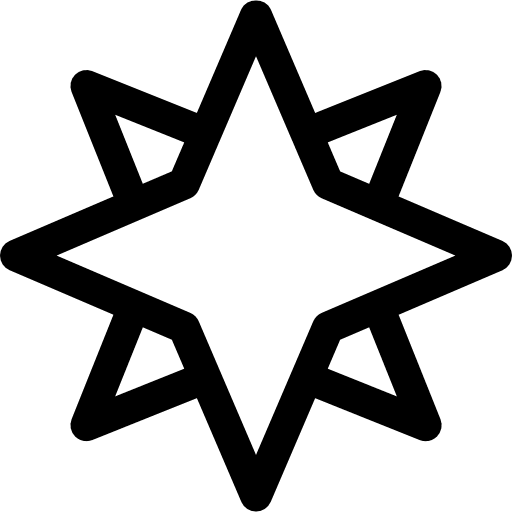 Wind rose orientation maps and location direction icon