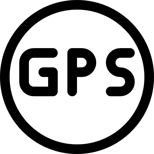 Gps circular interface symbol icon
