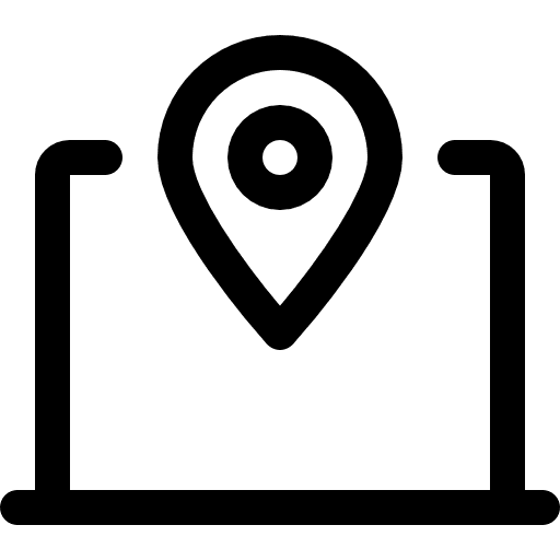 Laptop map route electronic icon