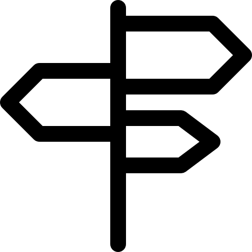 Panels directional sign panels icon