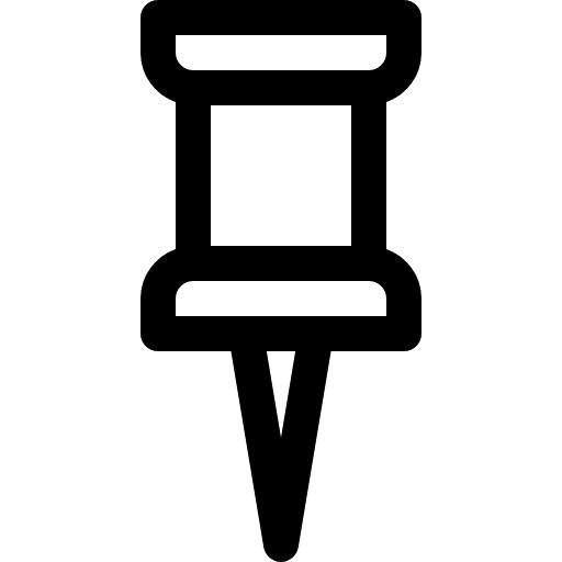 Push pin school material tools and utensils push pin icon